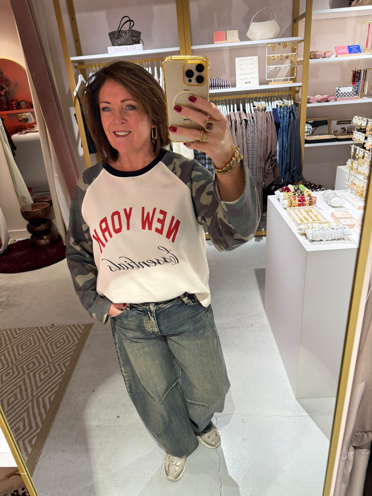 Longsleeve army New York red