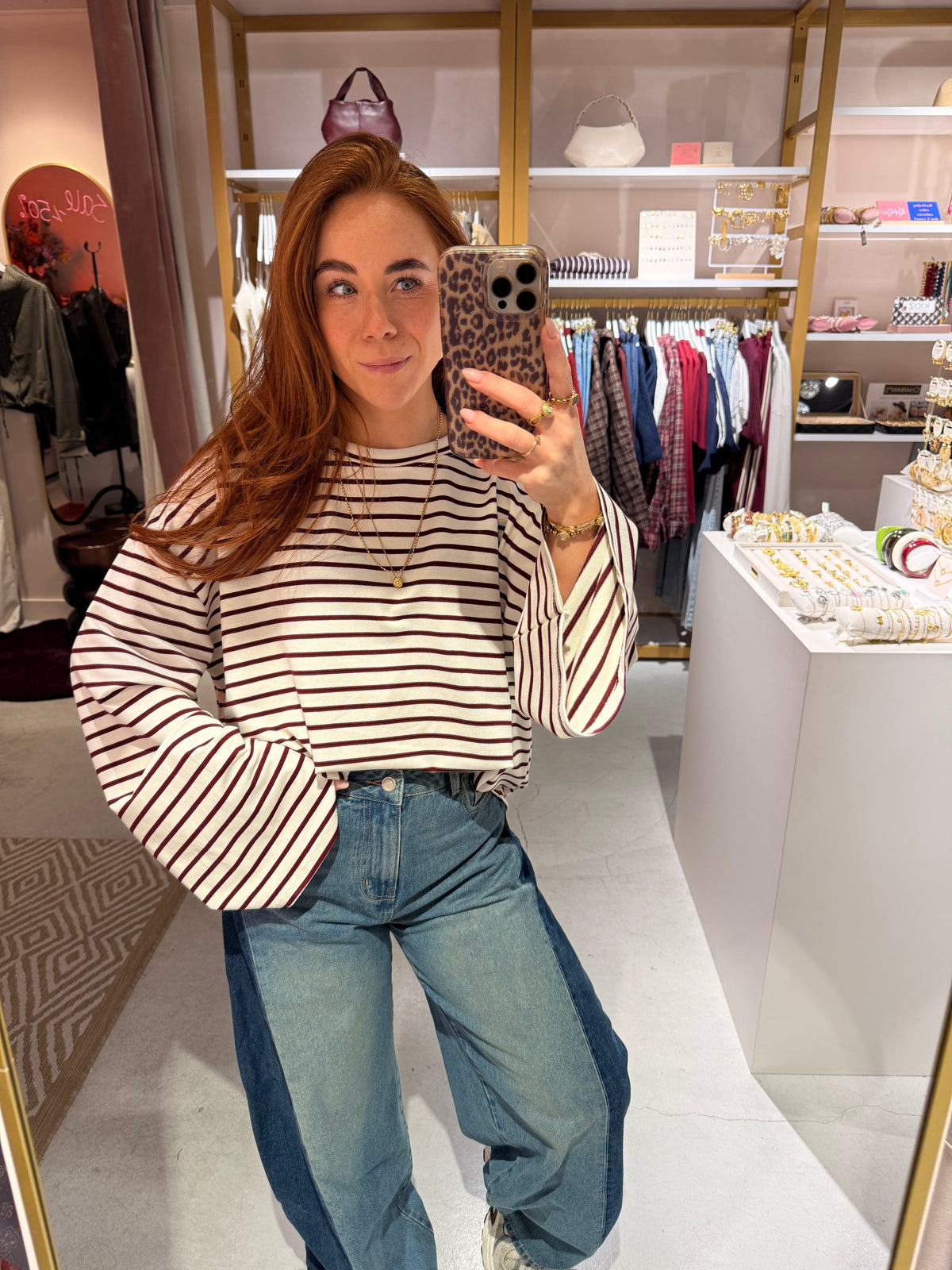 Longsleeve stripes bordeaux