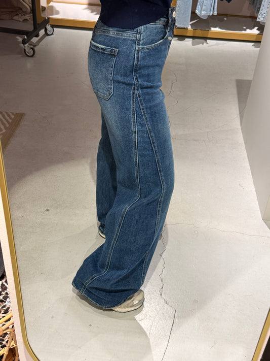 Straight jeans darkblue contour