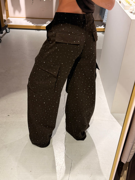 Cargo pants studs brown