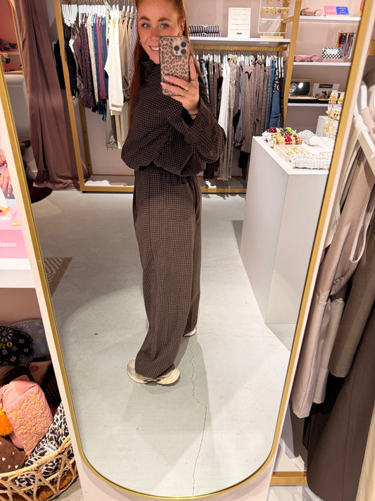 Lana pants check brown