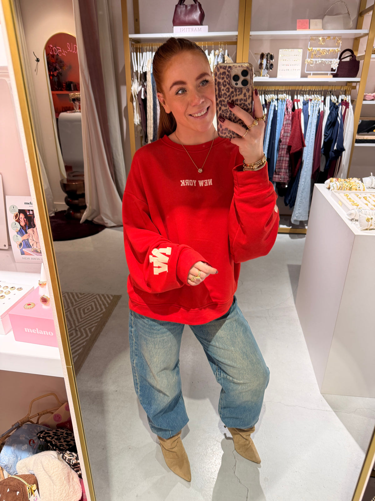 Sweater New York red
