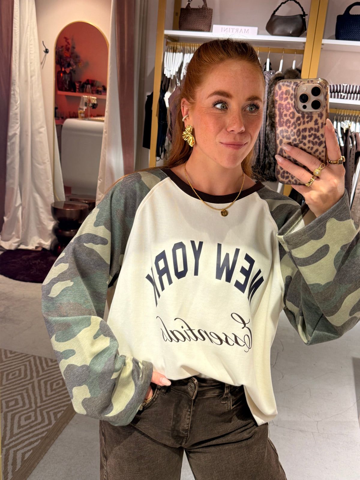 Longsleeve army New York brown