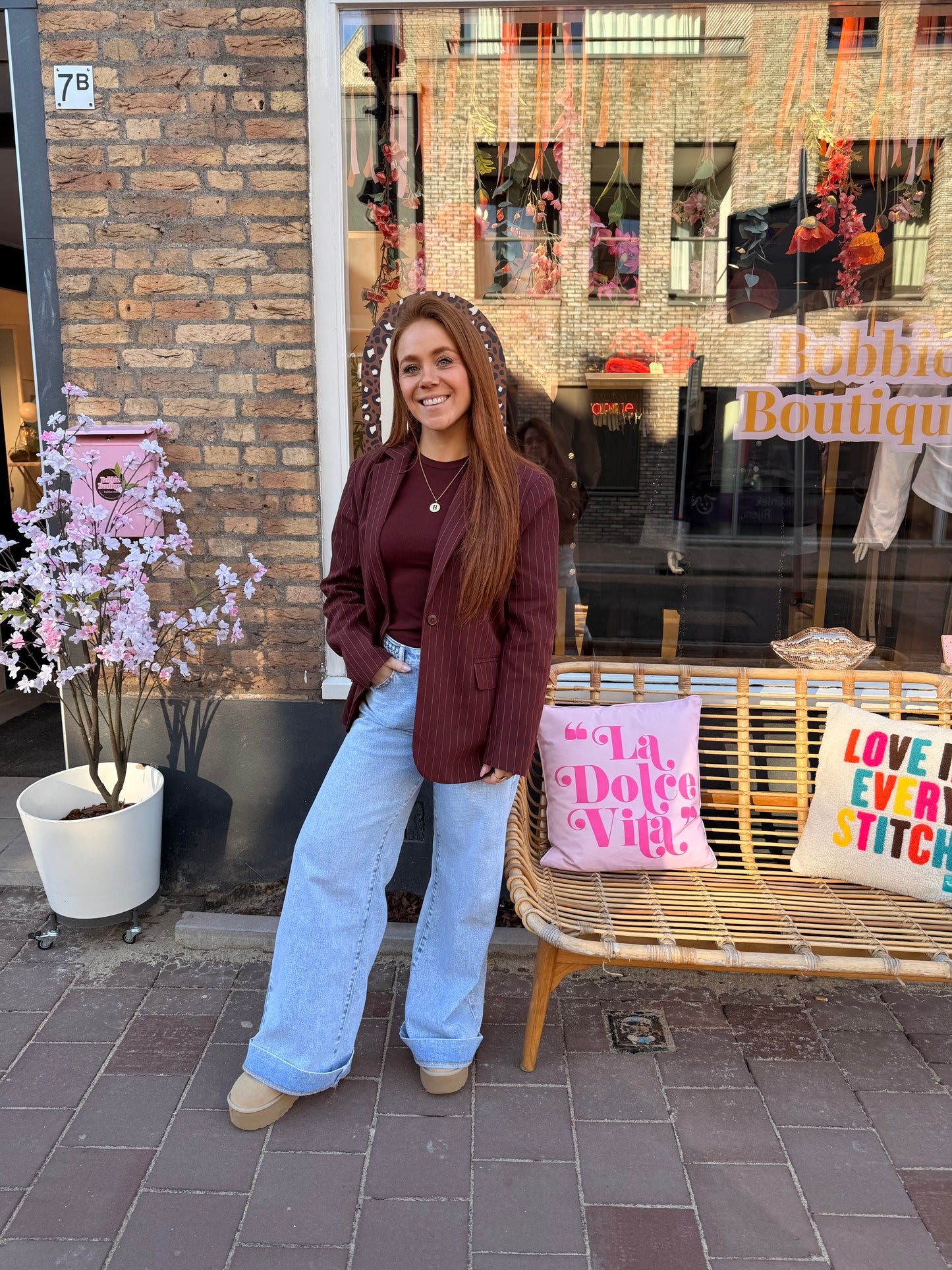 Longsleeve rib bordeaux