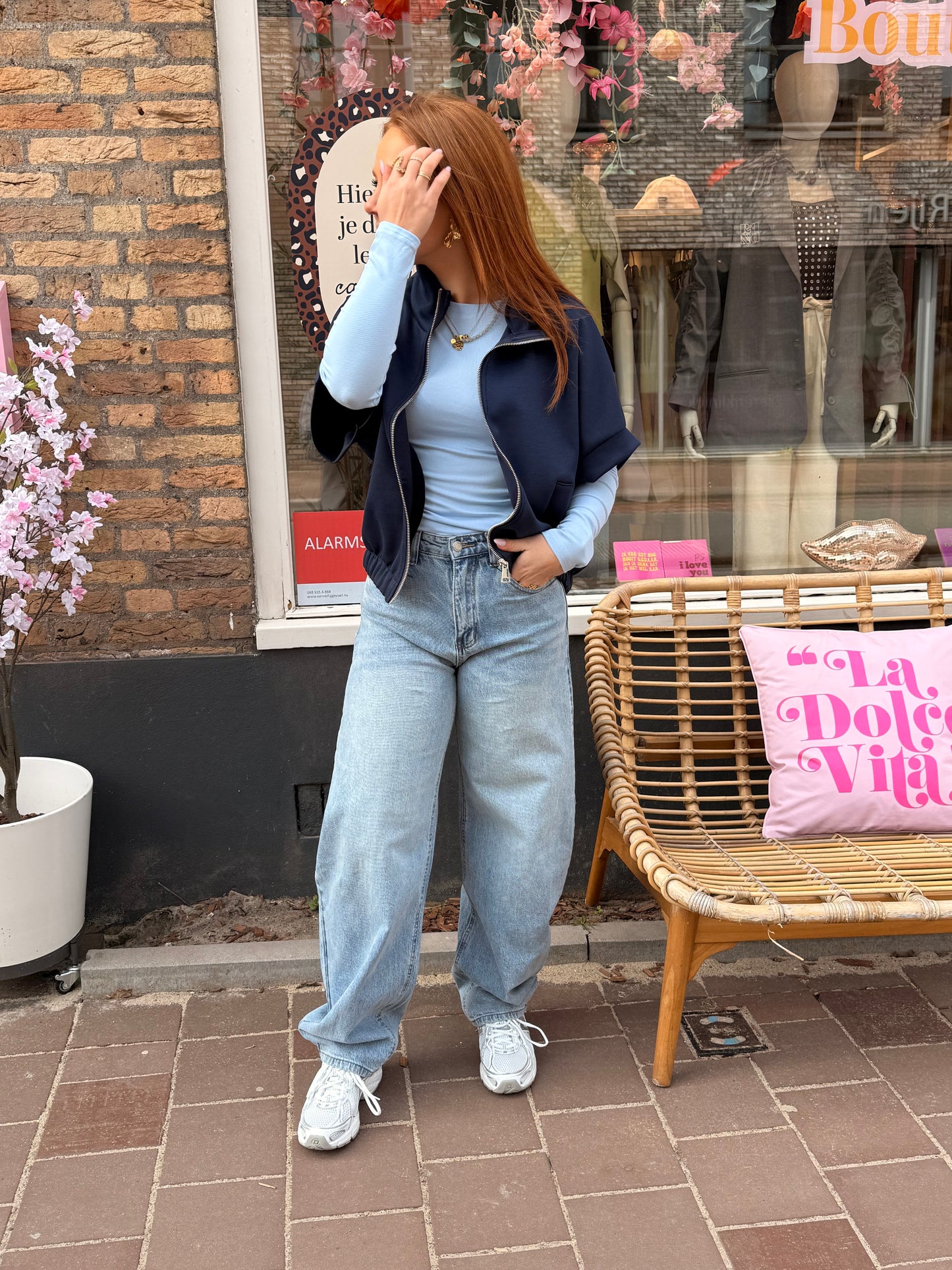 Balloon jeans light denim