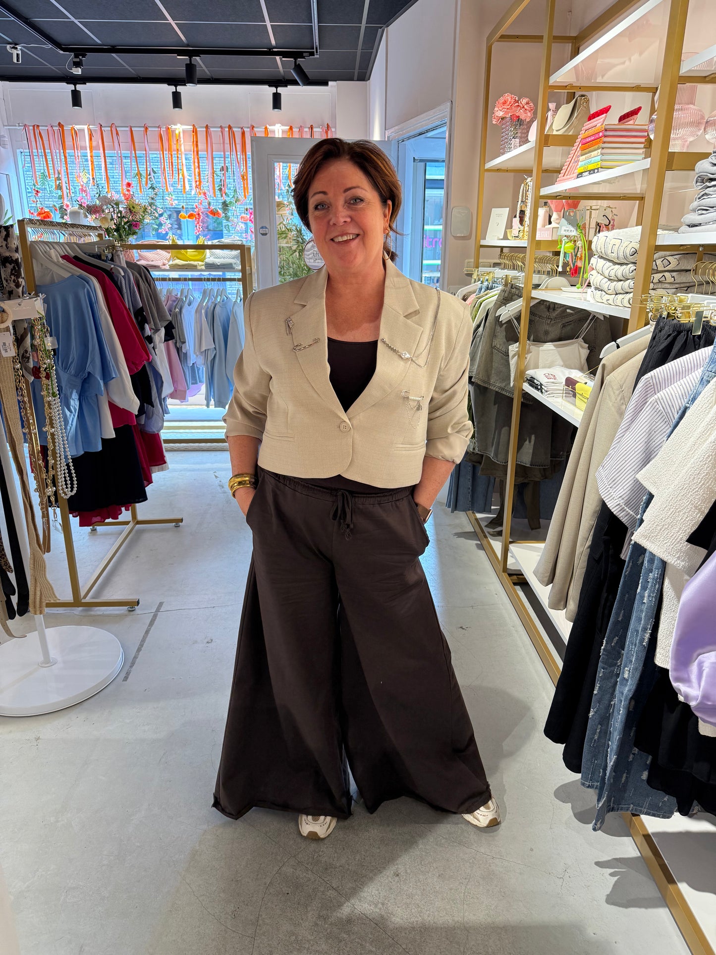 Broek choco ruffle