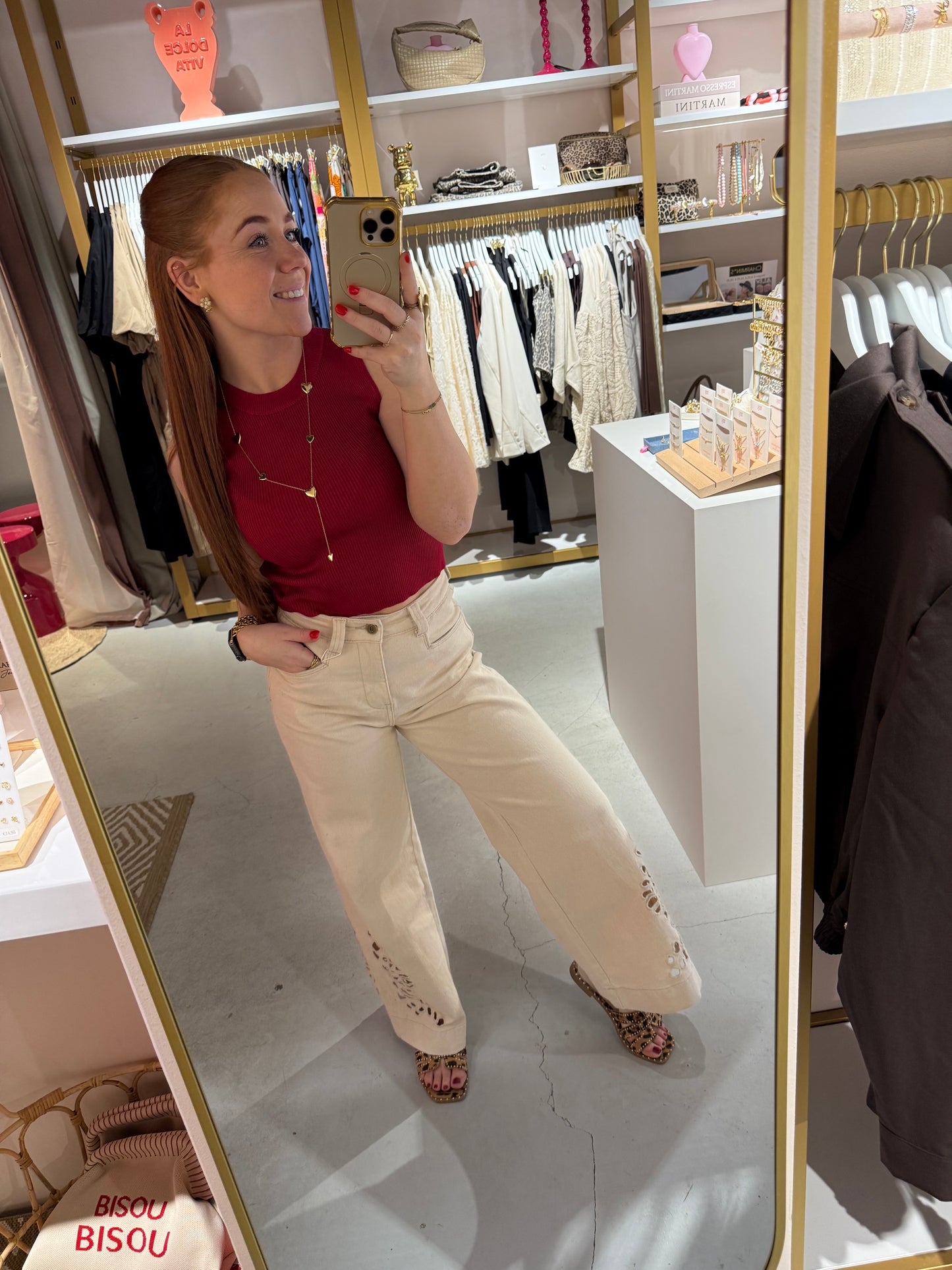 Jeans orije broderie