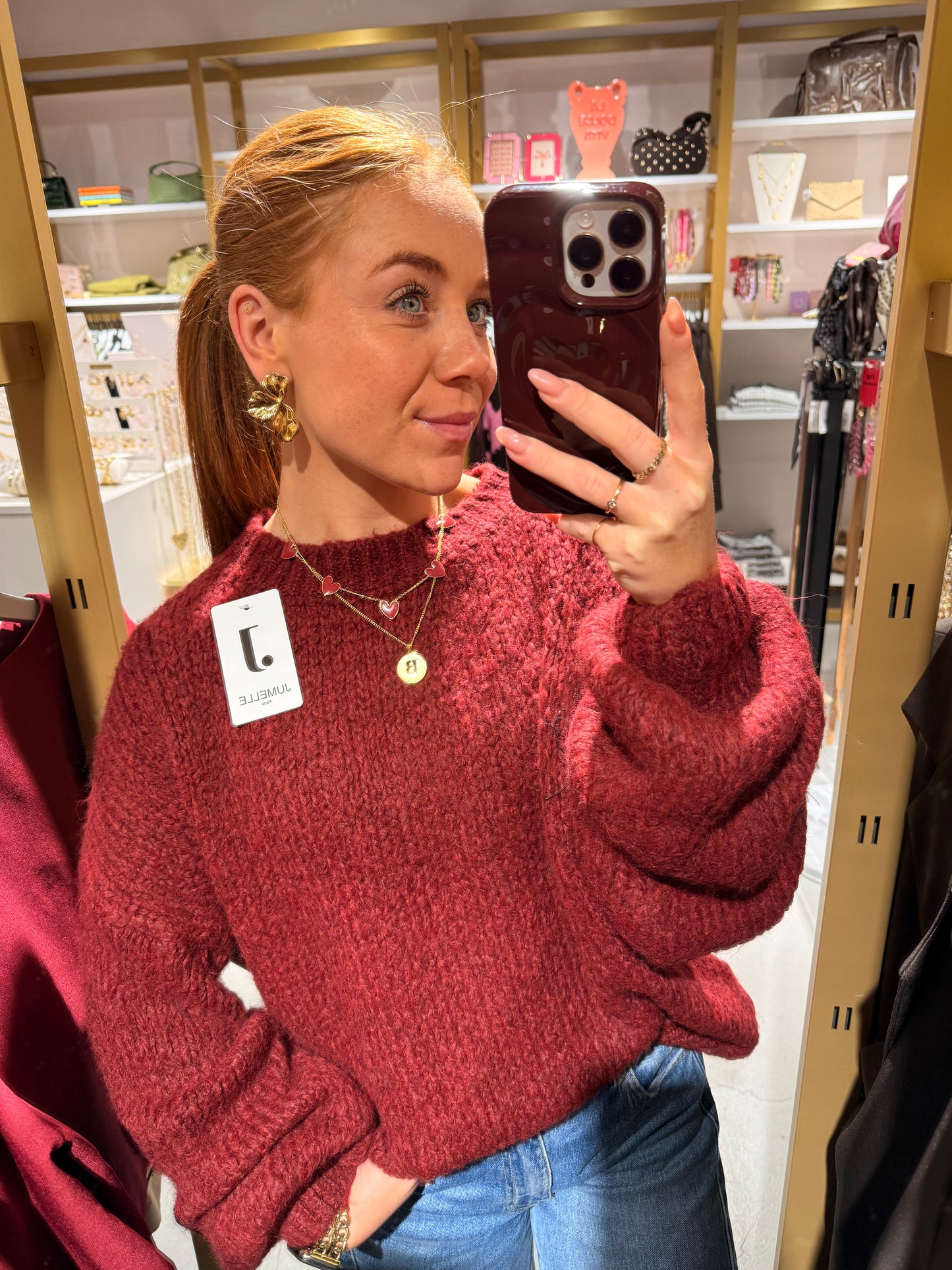 Knitted cozy sweater