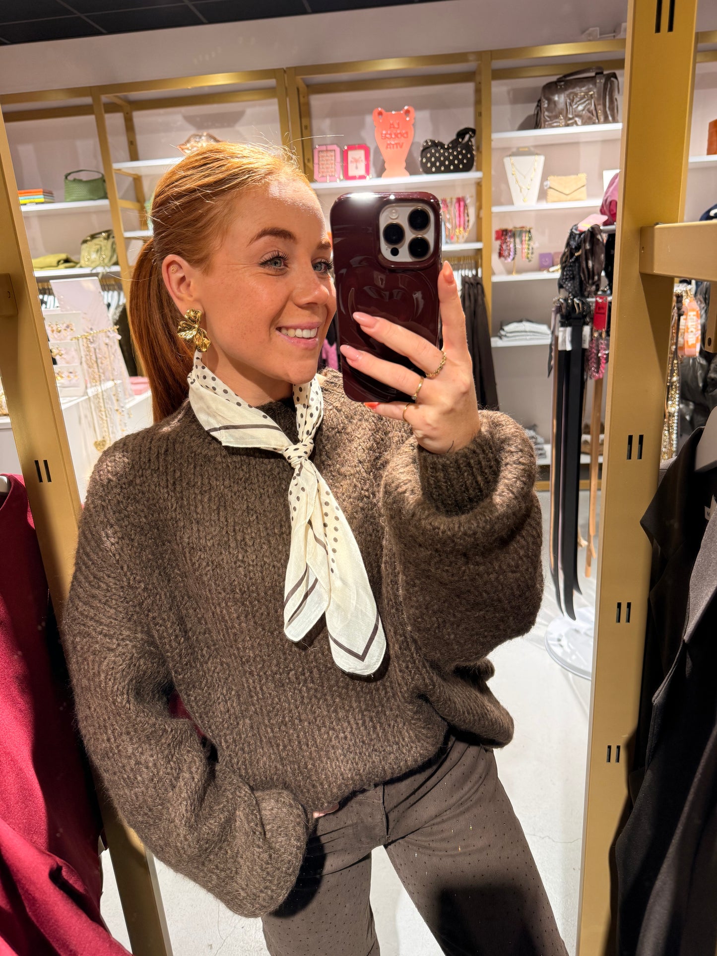 Knitted cozy sweater