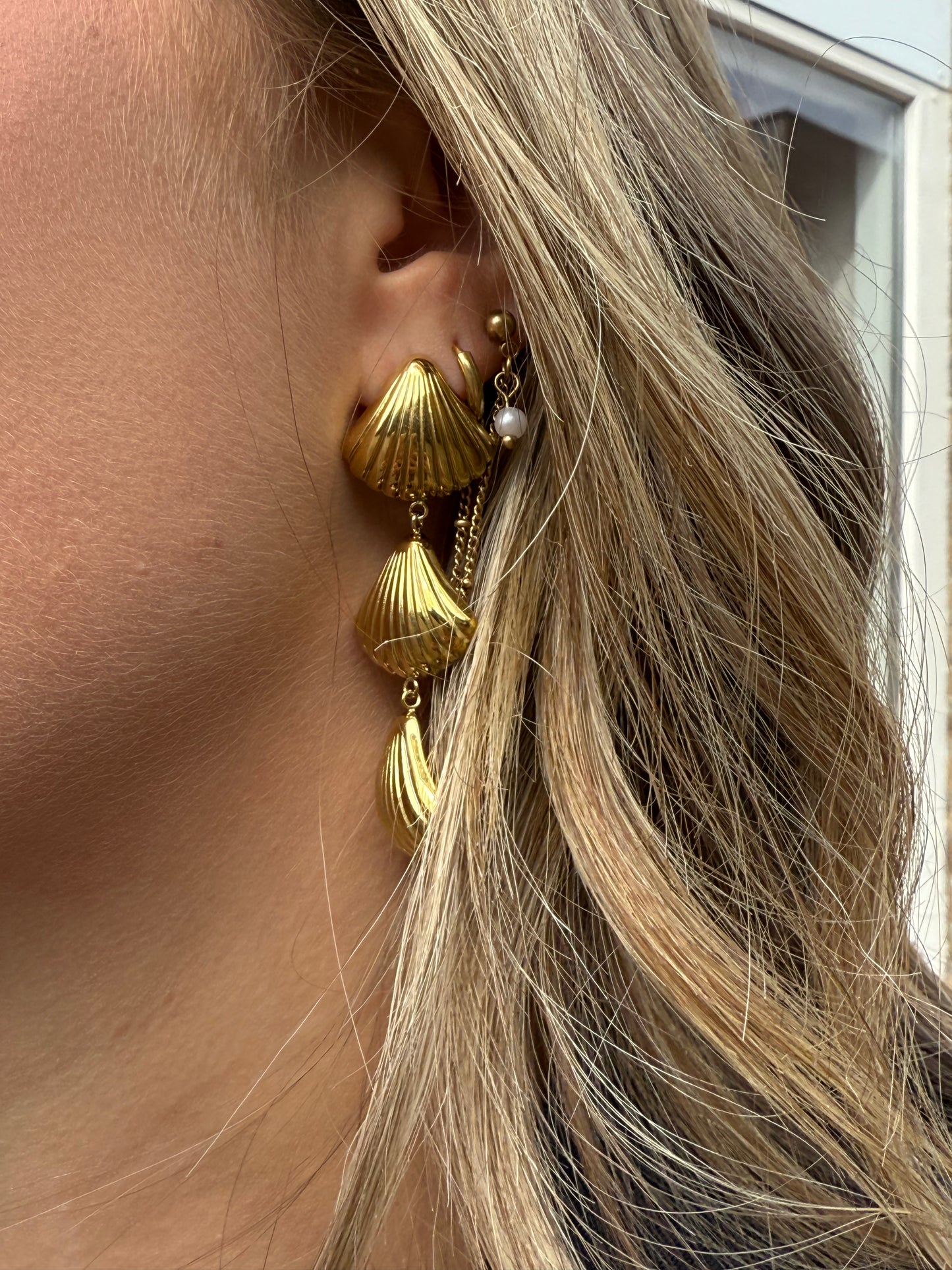 Oorbellen 3 schelpjes