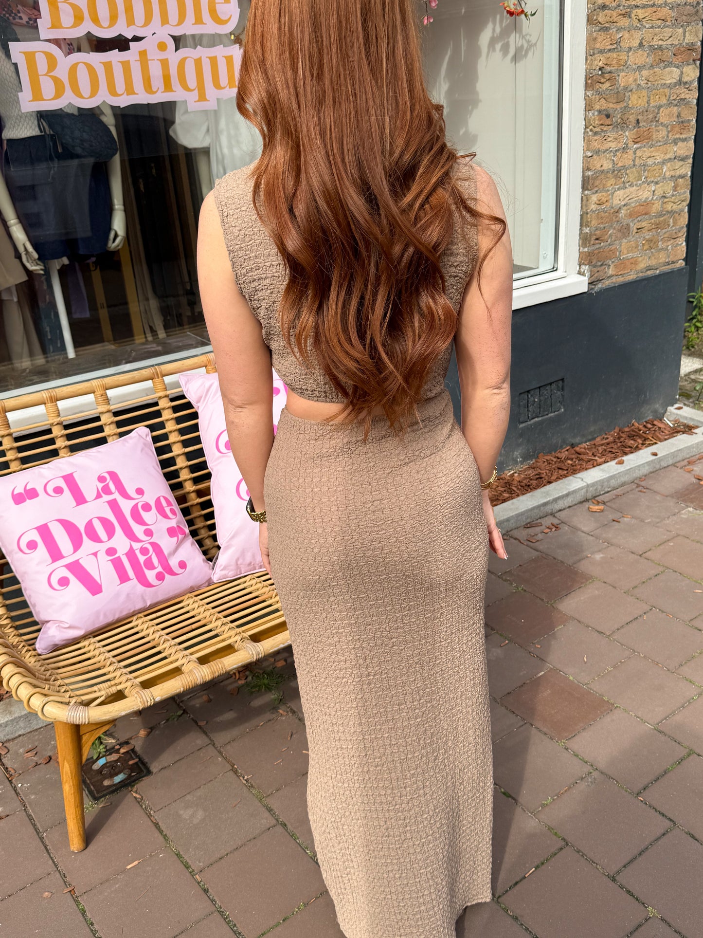 Jurk Lynn camel