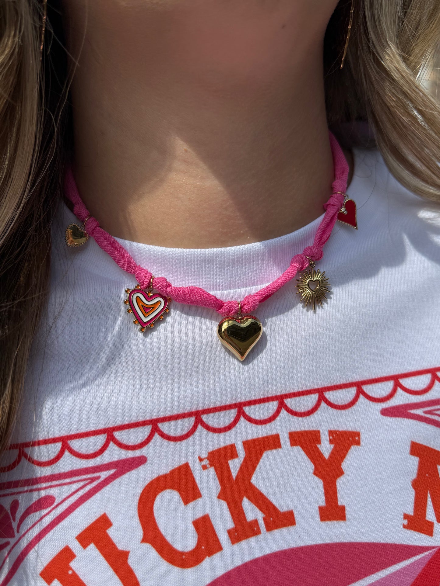 Bandana ketting roze