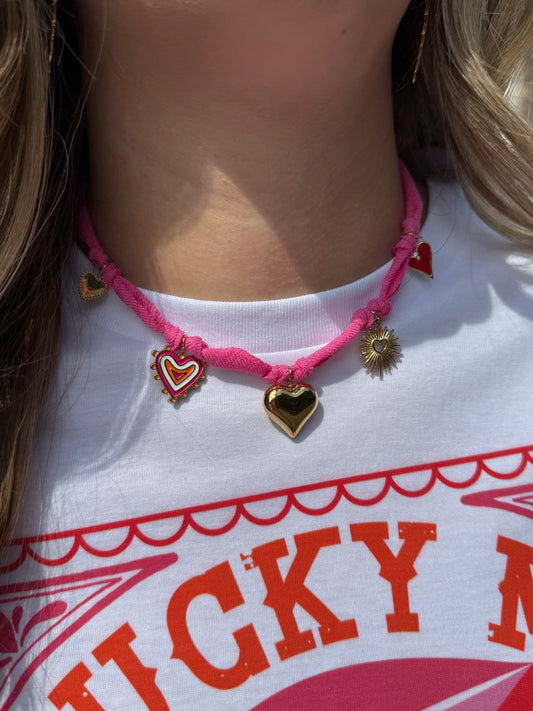 Bandana ketting roze