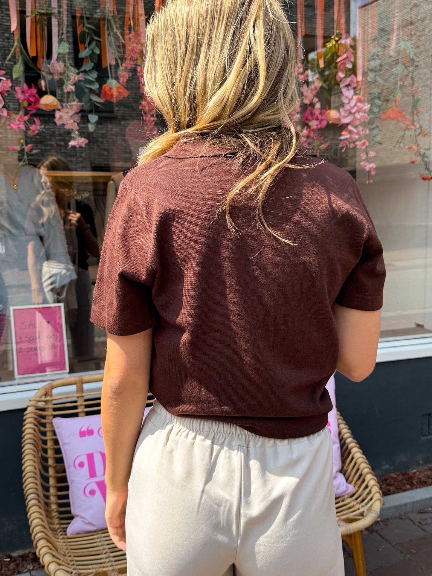 Polo t-shirt choco strass