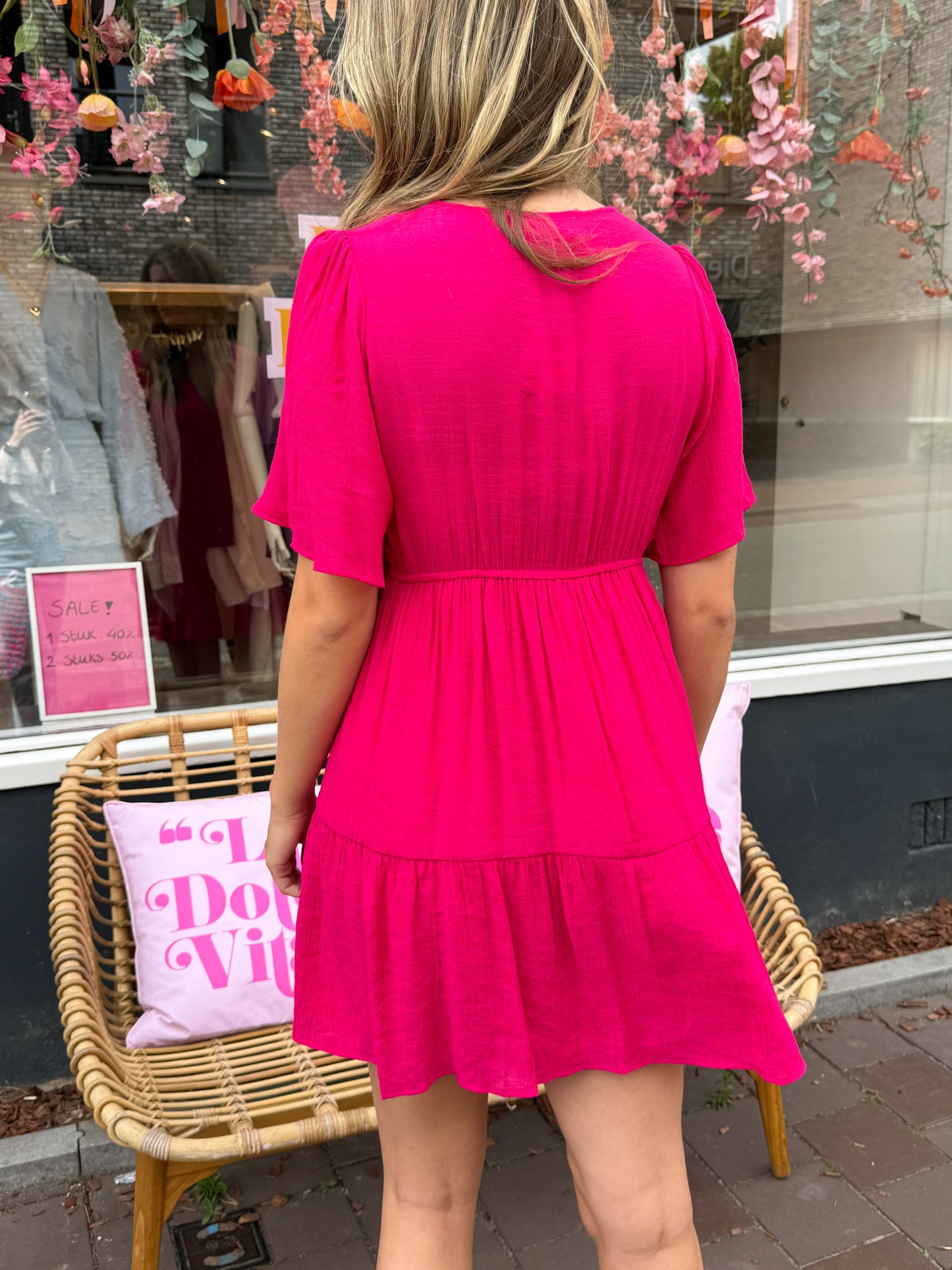 Jurk Eva fuchsia