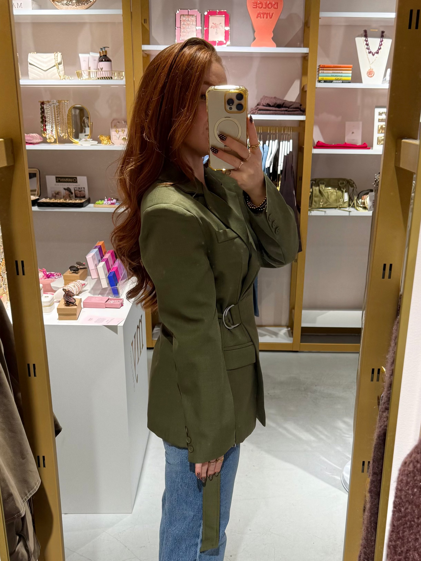 Blazer overslag groen
