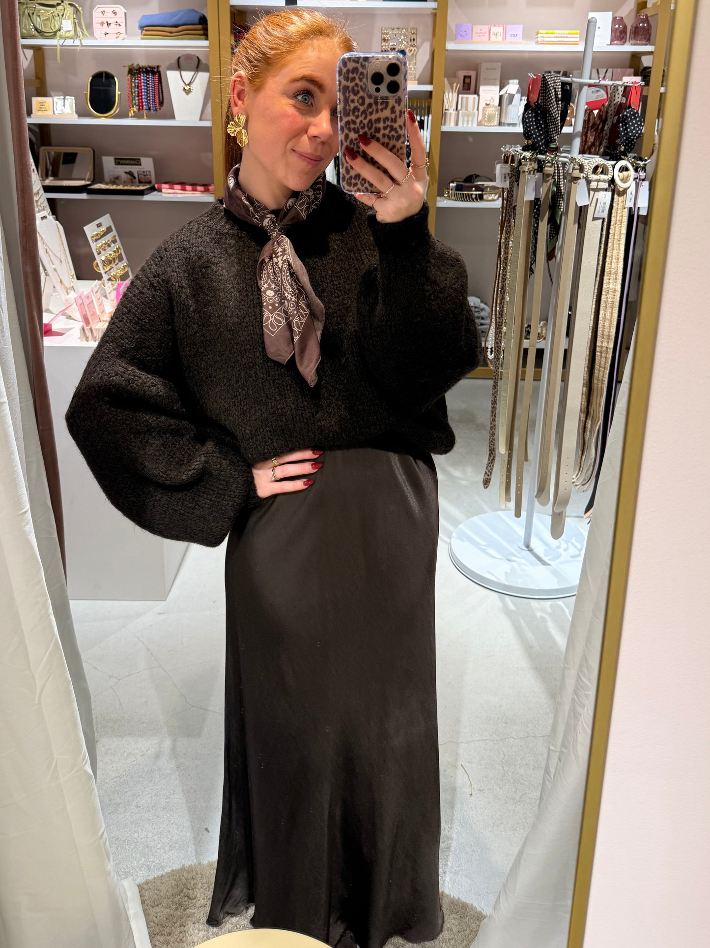 Cozy dark chocolate knit