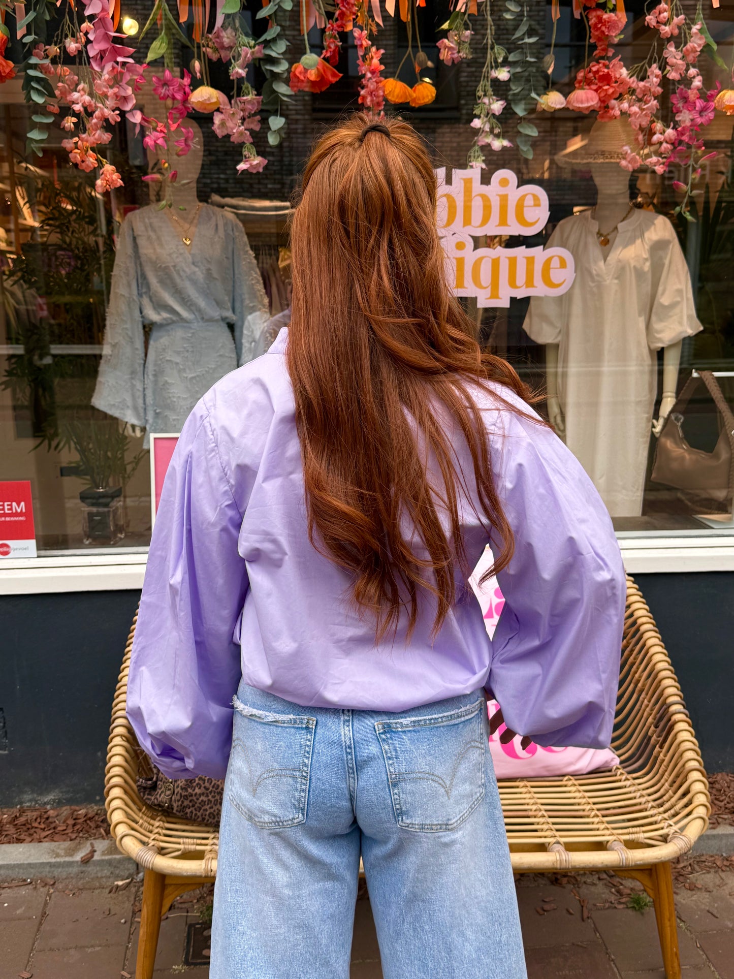 Lange mouw ballon blouse