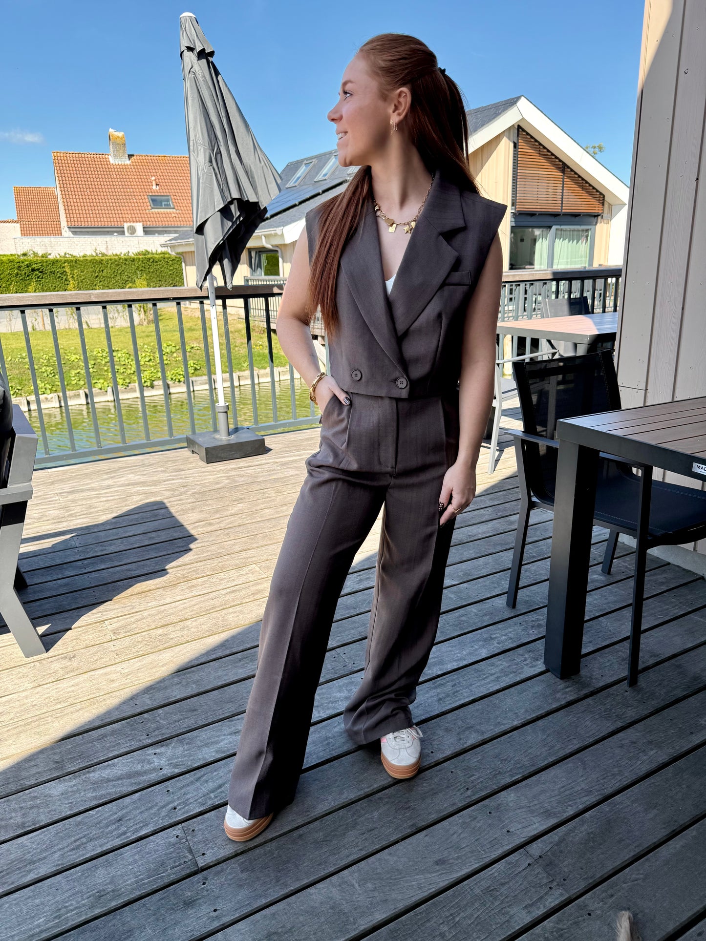 Gilet lizzy taupe
