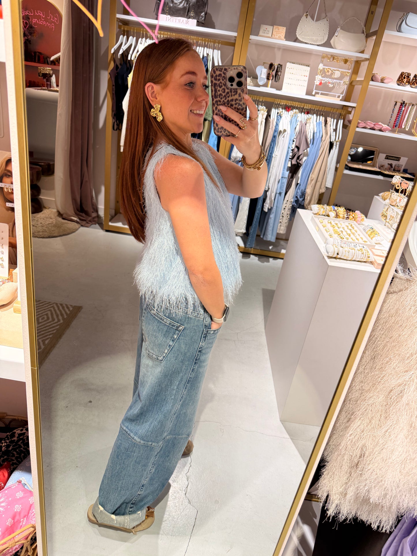 Feather top blue