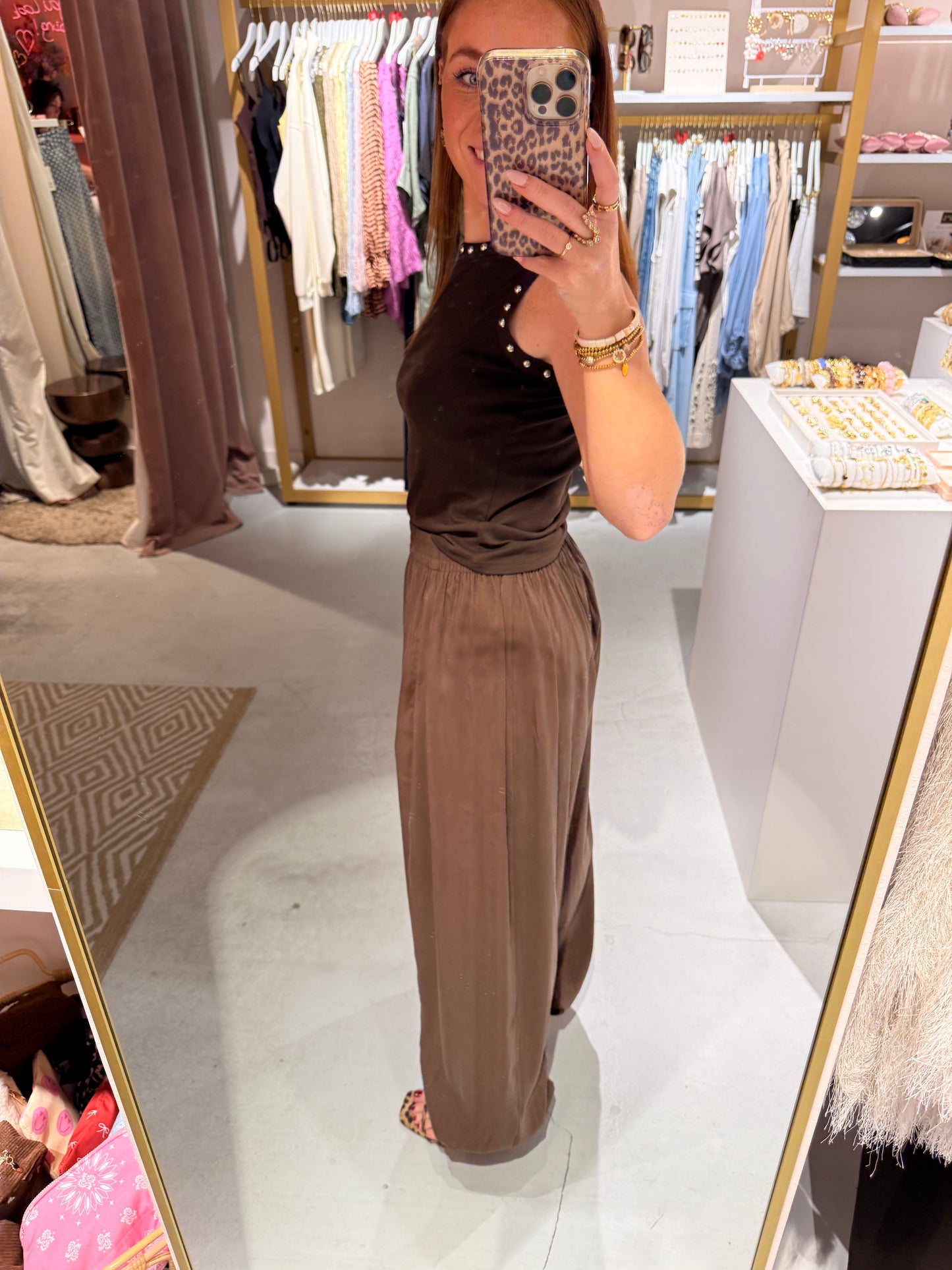 Ballonfit broek brown