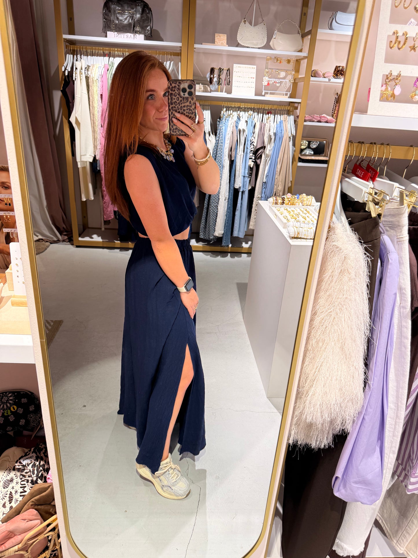 Set lurex navy