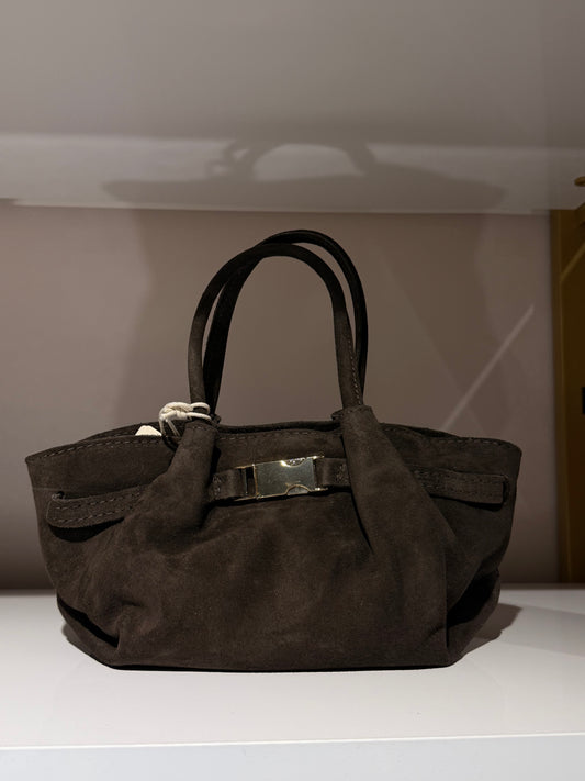 Leonie bag suede dark brown