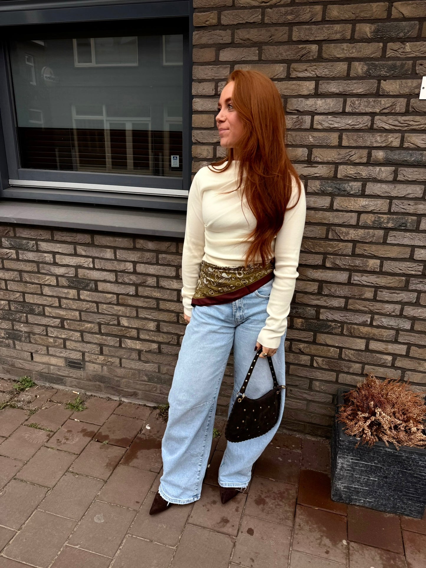 Barrel light denim jeans