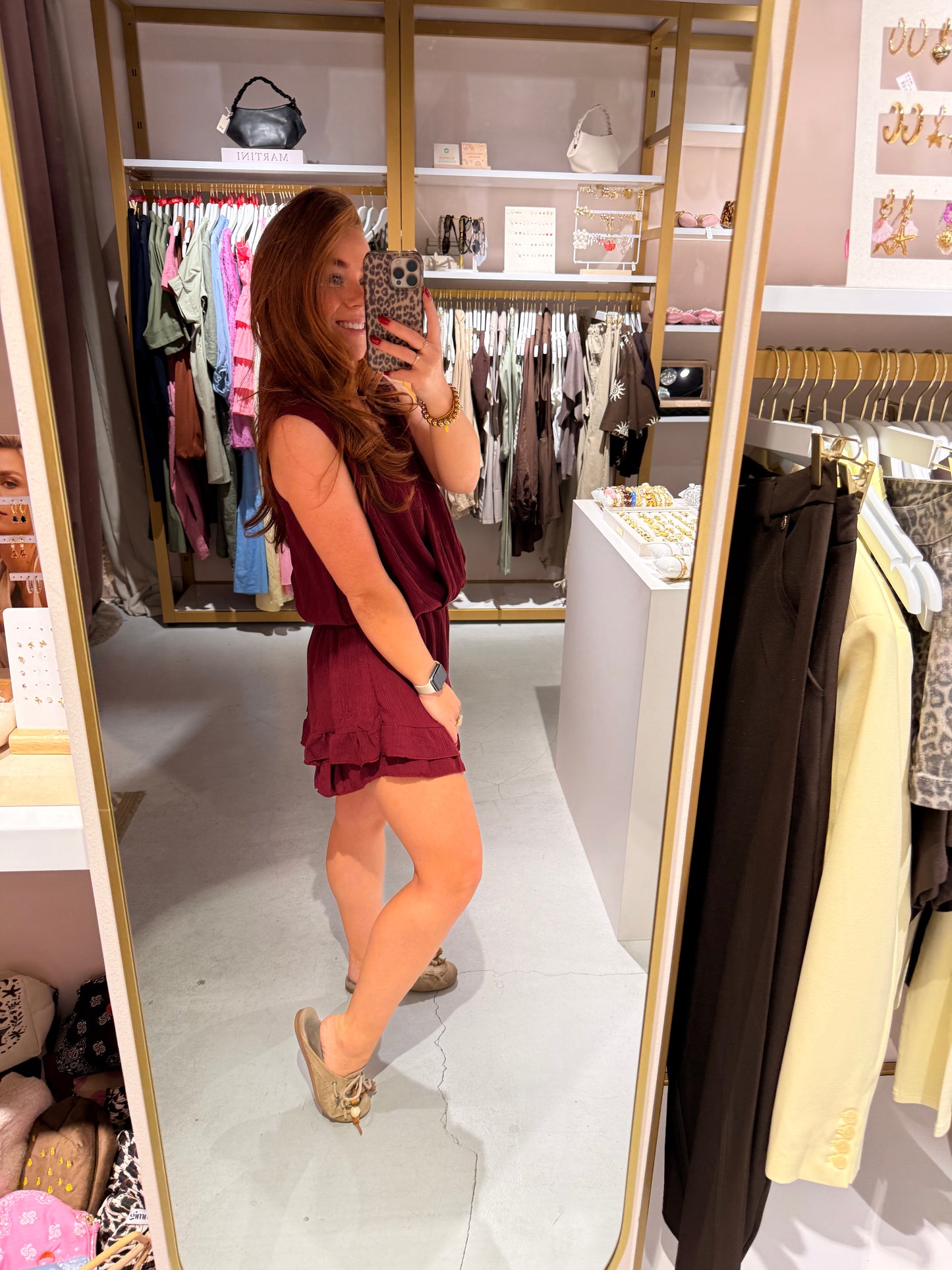 Playsuit dress bordeaux