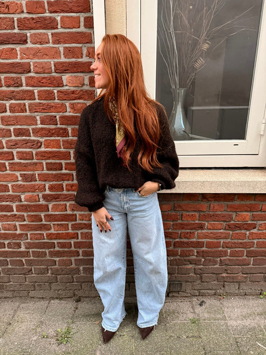 Cozy dark chocolate knit