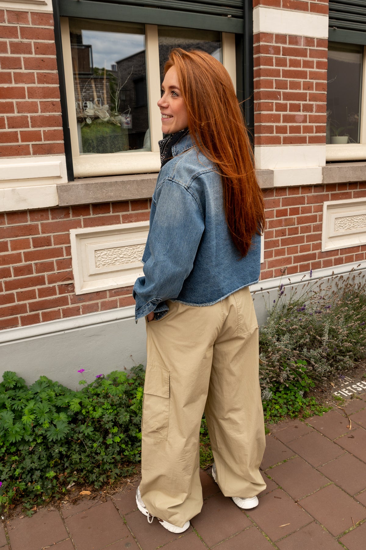 Denim blouse cropped