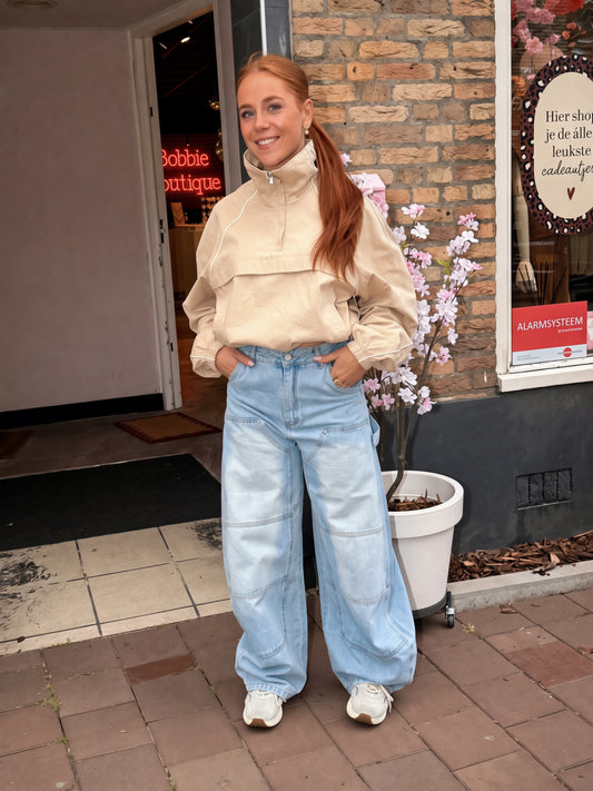 Sporty jacket beige