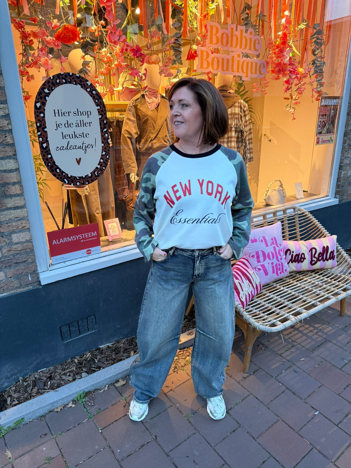 Longsleeve army New York red