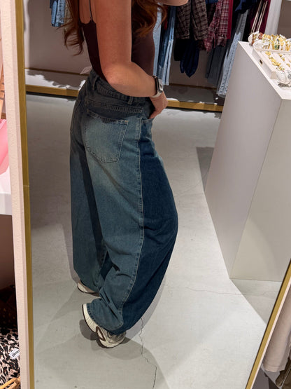 Ballon jeans dark patch