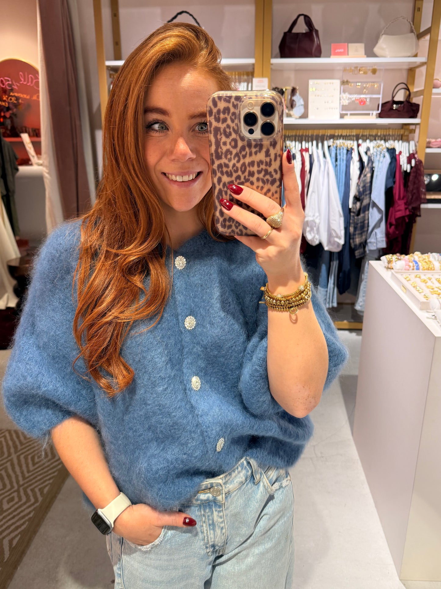 Vest strass blue