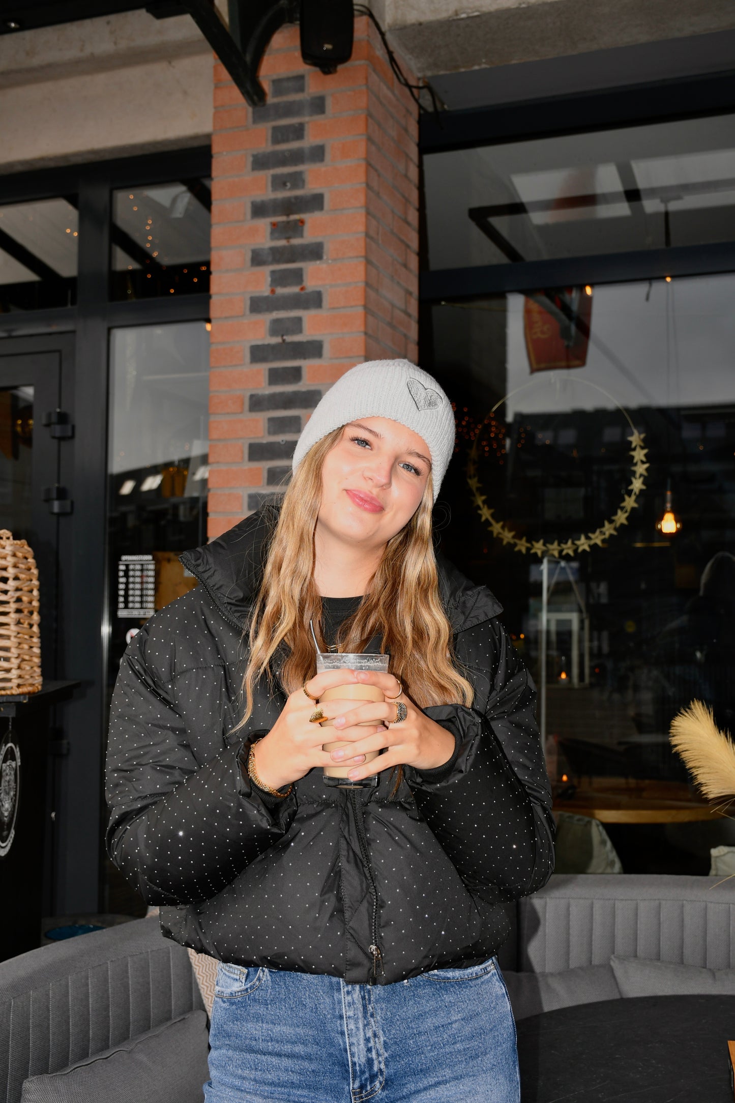 cropped puffer jacket strass