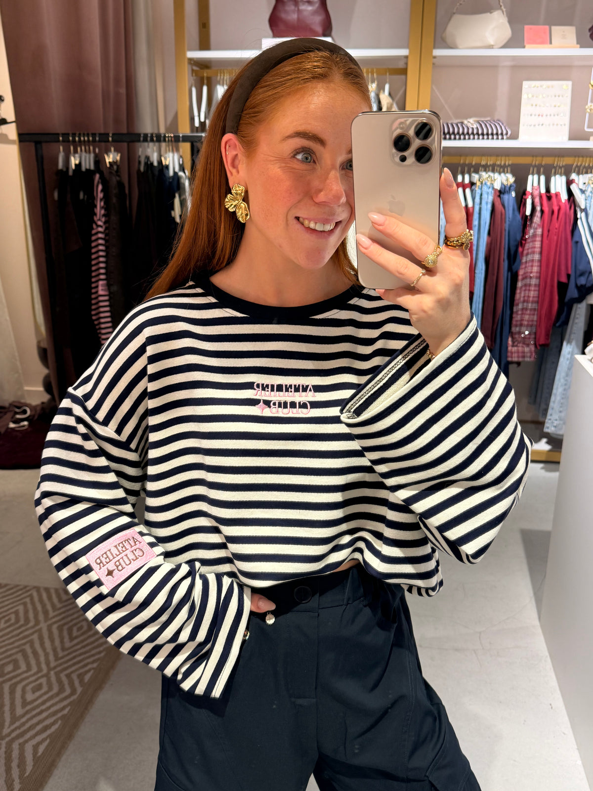 Striped longsleeve navy