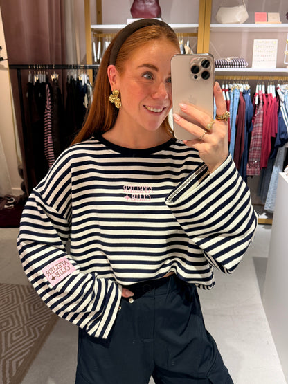 Striped longsleeve navy