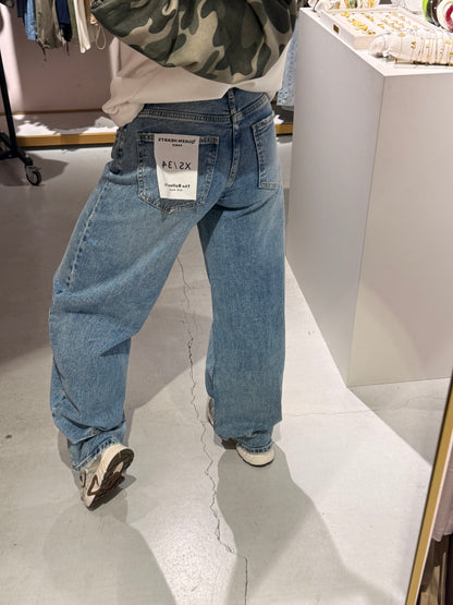Barrel jeans mid blue