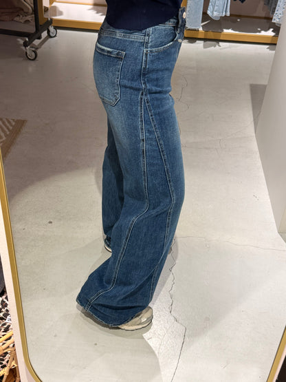 Straight jeans darkblue contour