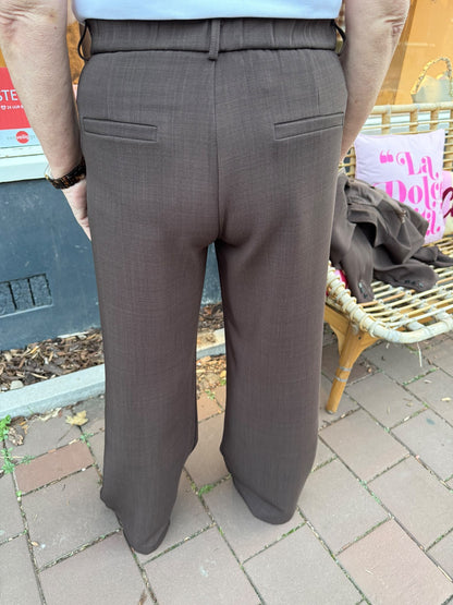 Wide pantalon brown