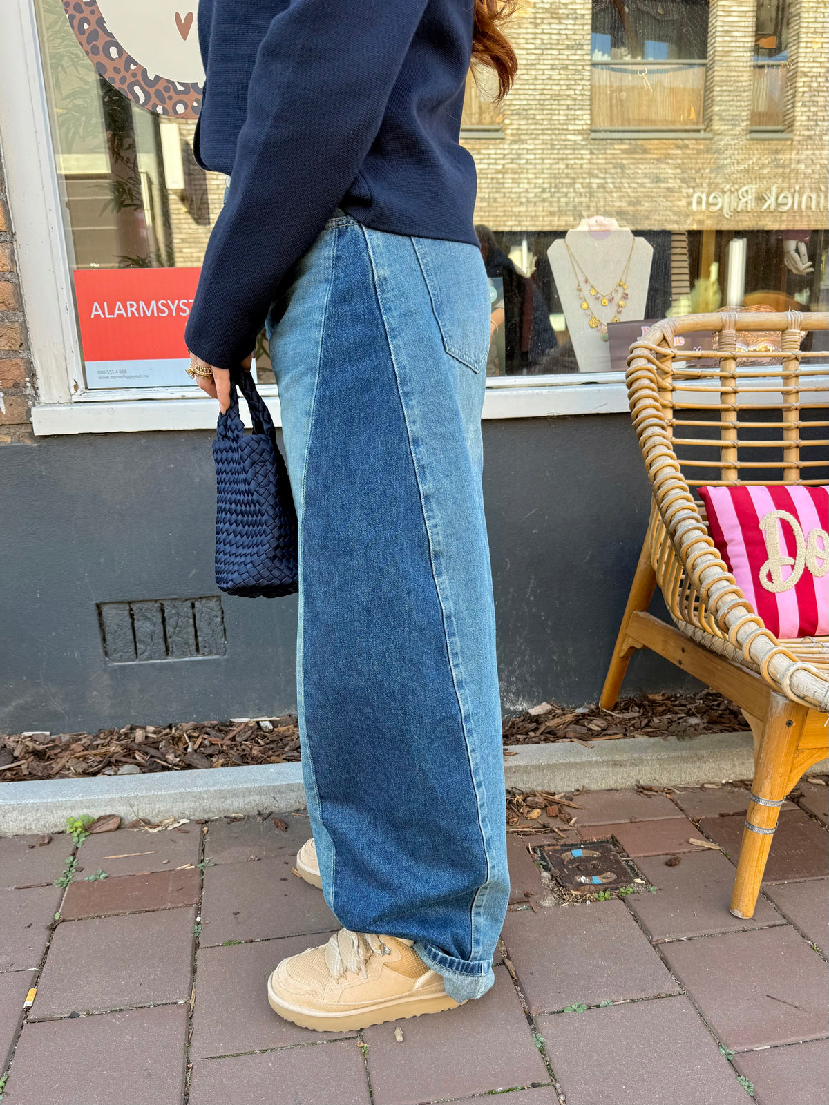 Ballon jeans dark patch