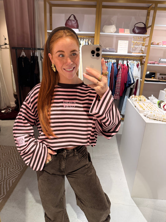 Striped longsleeve brown