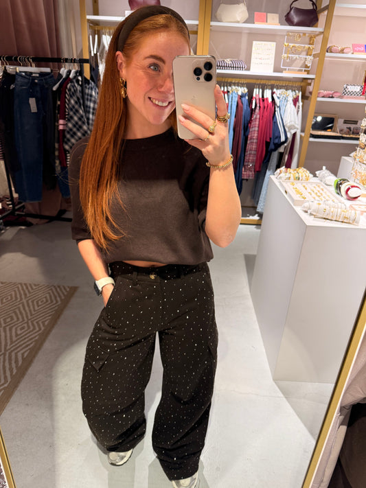 Cargo pants studs brown