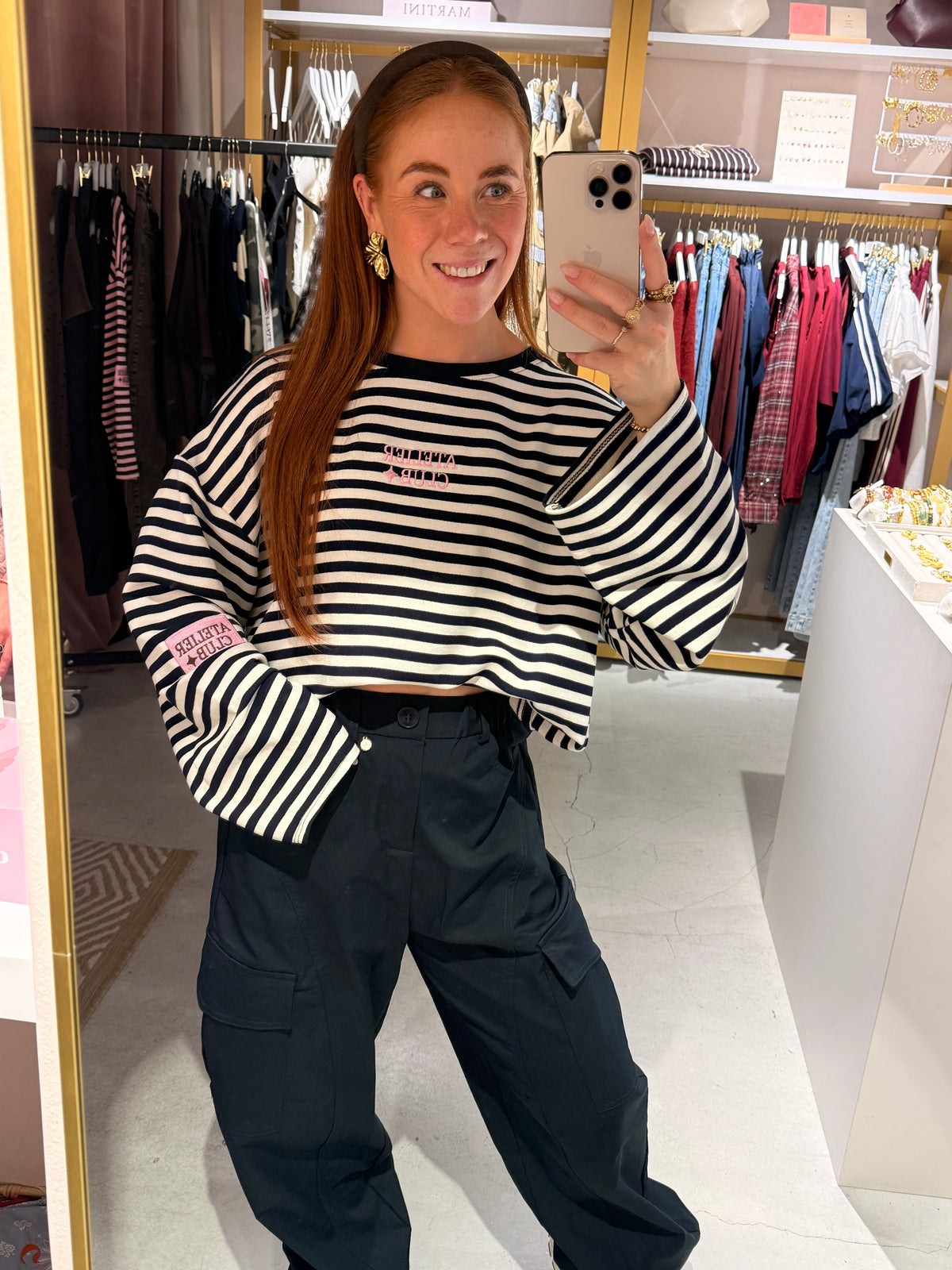 Striped longsleeve navy
