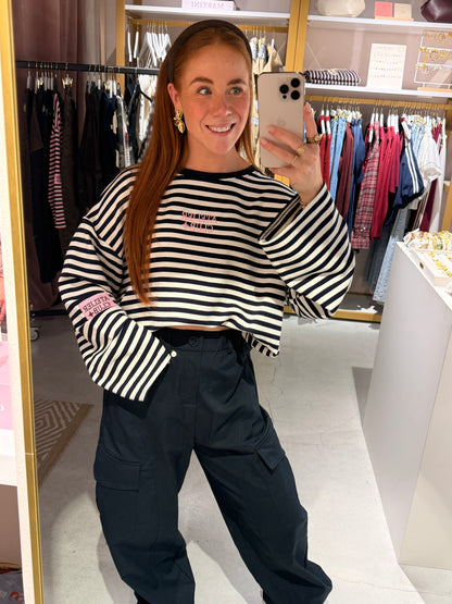 Striped longsleeve navy