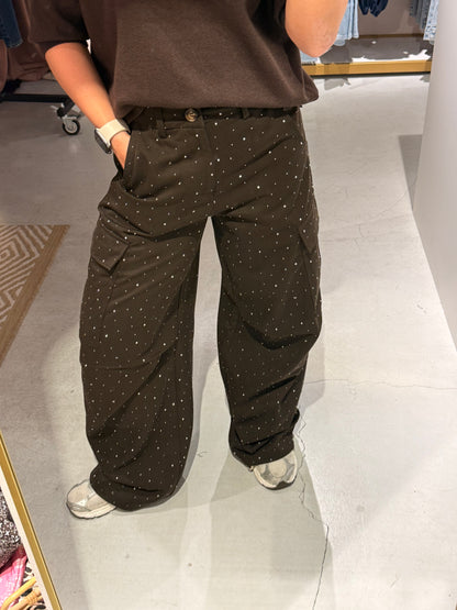 Cargo pants studs brown