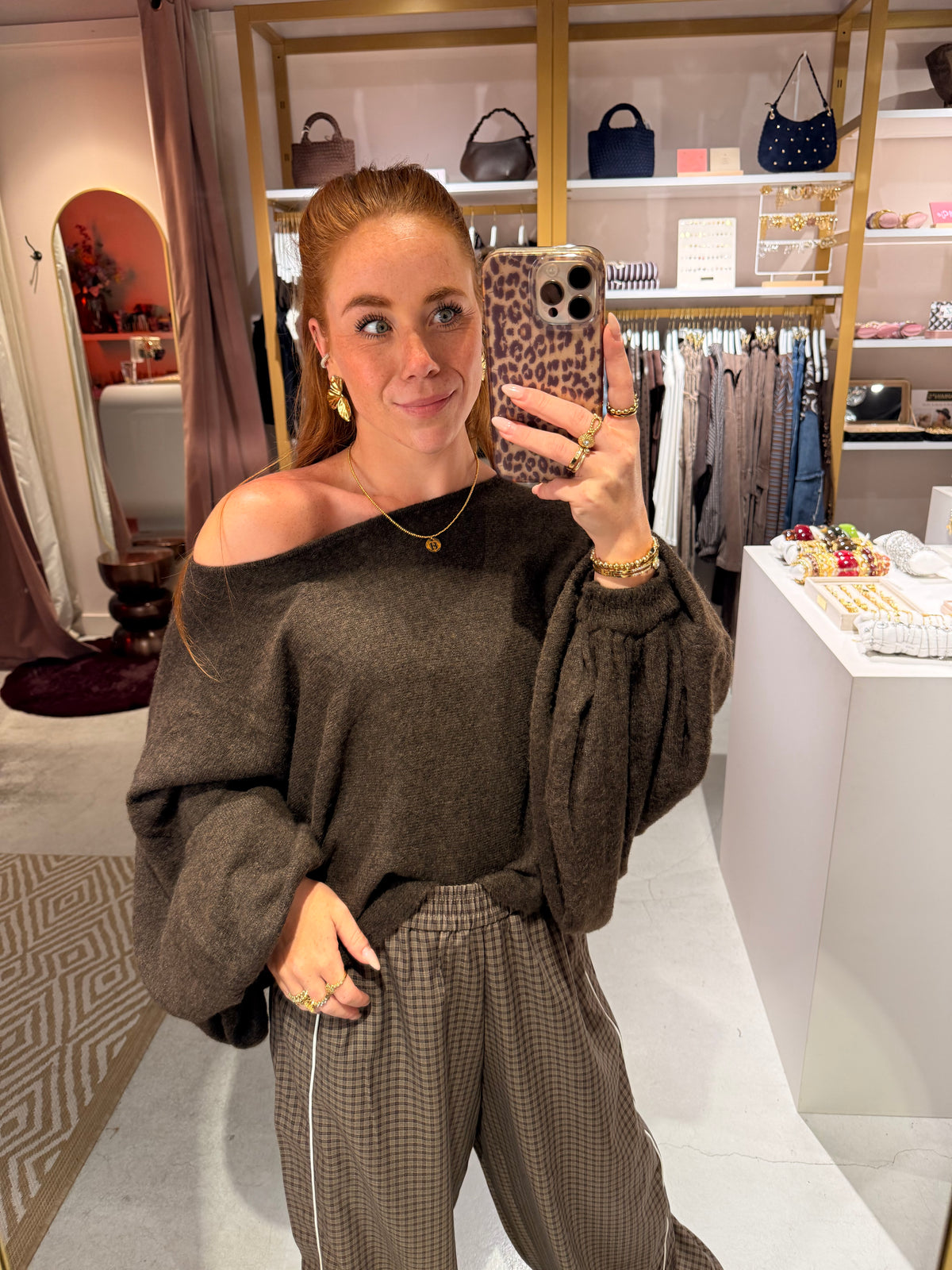 Annemarie knitted top brown