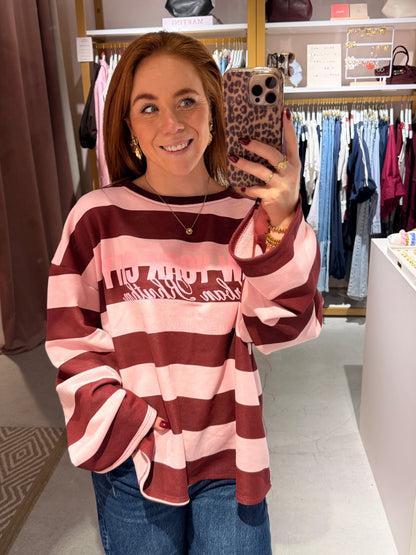 Longsleeve stripe bordeaux
