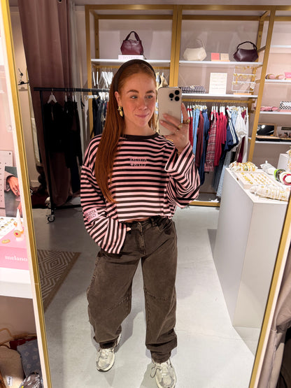 Striped longsleeve brown
